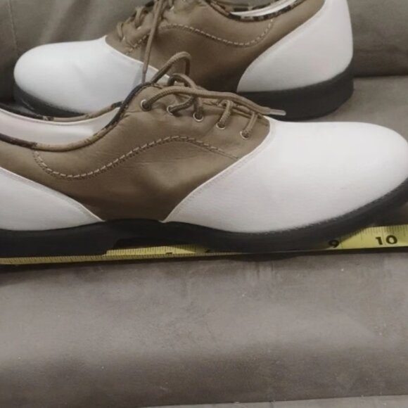 Nike Air White Brown Leather Oxford Style Soft Spike Men\'s 9.5 Golf Shoes main image 16